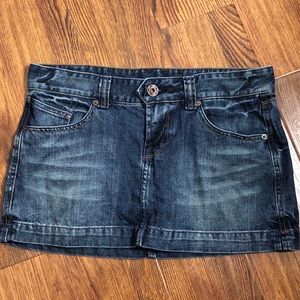 Express Denim Jean Mini Skirt